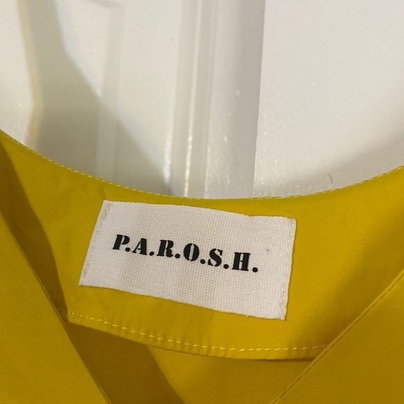 New P.A.R.O.S.H. XS Yellow Maxi Dress With Pockets - Picture 4 of 13